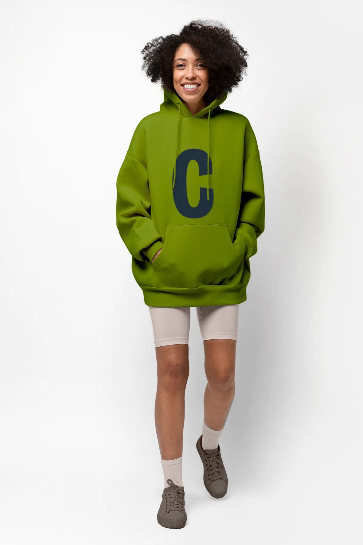Green blouse with C sign